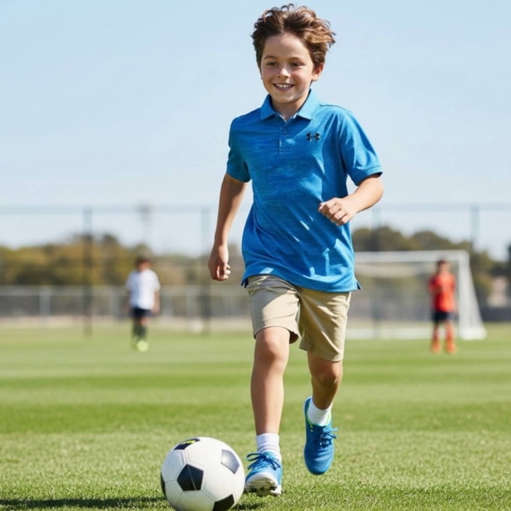 Under Armour Youth Blue Polo Shirt